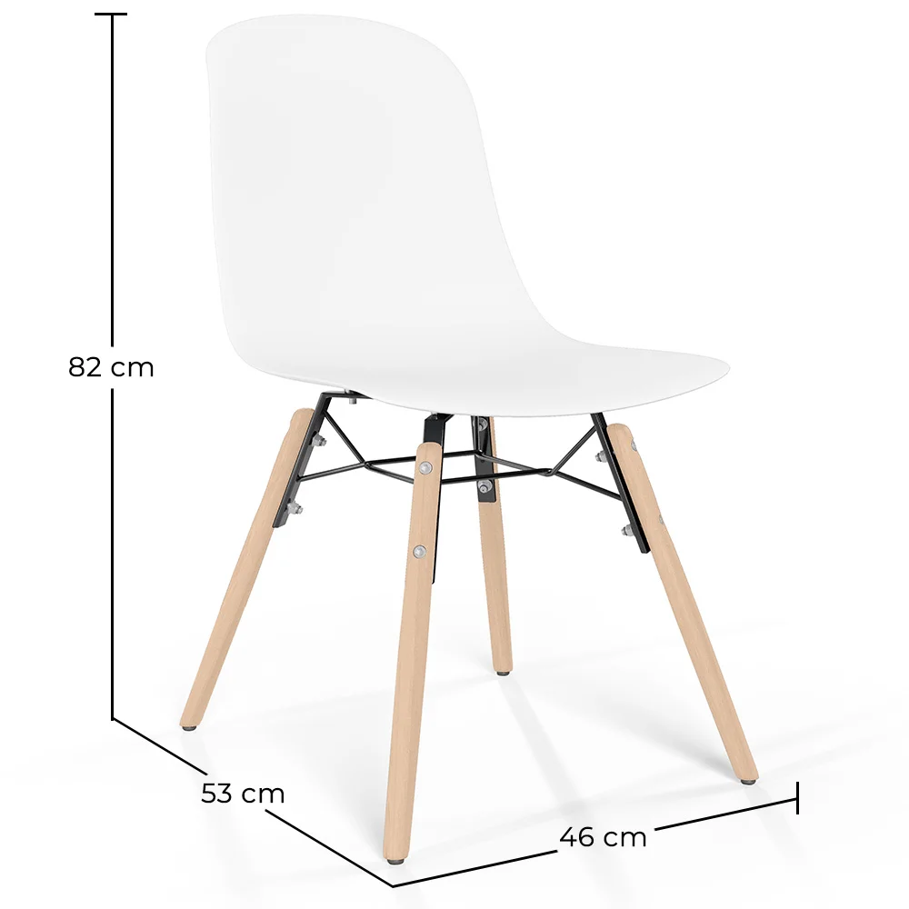 Cadeira de comedor com patas de madeira natural – Estilo moderno e funcionalidade -Broly image 10