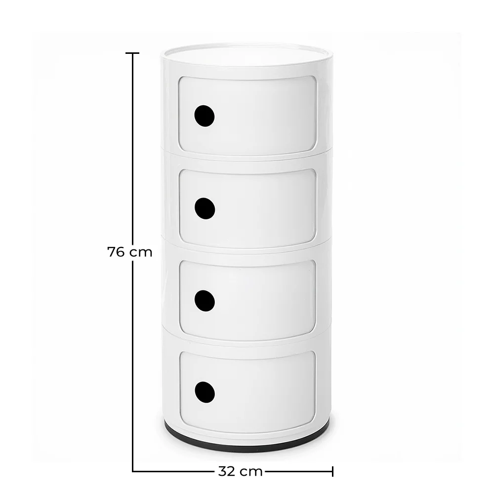 Baú de Armazenamento de Plástico - 4 Gavetas - Organizador Moderno Brilhante - New Caracas 4 image 10