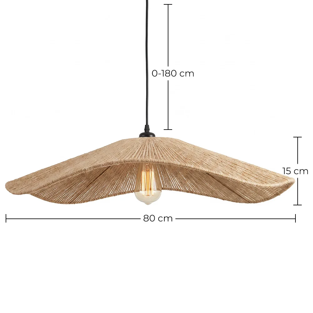 Luminária Pendente Corda Natural Estilo Boho – Design Moderno Artesanal - Yer image 10