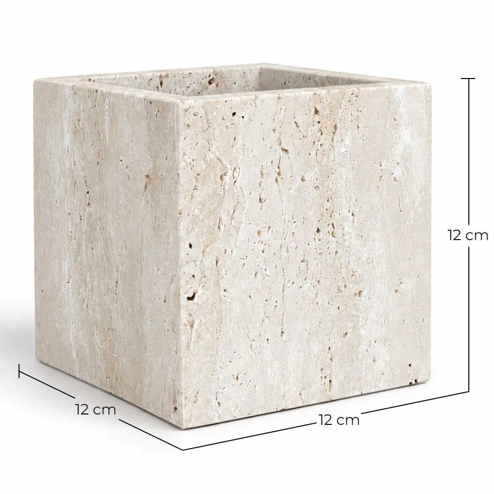 Aplique de Parede – Arandela Quadrada de Travertino – Violette image 10