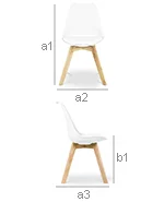 Lote de 2 Cadeiras Denisse com almofada Design Escandinavo - Mate image 10