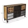 Armário para vinhos com rodas - Design industrial - Avara image 7