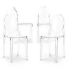Pack de 4 Cadeiras de Jantar Transparentes - Victoria Queen image 7