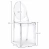 Pack de 4 Cadeiras de Jantar Transparentes - Victoria Queen image 7