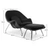  Poltrona de Design com Descanso de Pés - Estofado em Tecido - Womb image 7