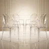 Conjunto de 4 Cadeiras de Jantar - Transparente - Design com Braços - Arthur image 7