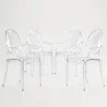 Conjunto de 4 Cadeiras de Jantar - Transparente - Design com Braços - Arthur image 7
