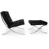 Poltrona de Design com Descanso de Pés - Estofado em Couro Sintético - Town image 7