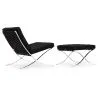 Poltrona de Design com Descanso de Pés - Estofado em Couro Sintético - Town image 7