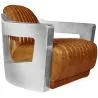 Cadeira de design com braços - Estofada em couro - Lounge image 7