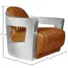 Cadeira de design com braços - Estofada em couro - Lounge image 7