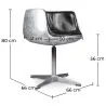 Cadeira Lounge - Cadeira de design - Couro e metal - Conhaque image 7