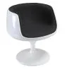 Cadeira Lounge - Cadeira de design branca - Estofada em tecido - Geneva image 7