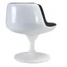 Cadeira Lounge - Cadeira de design branca - Estofada em tecido - Geneva image 7