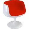 Cadeira Lounge - Cadeira de design branca - Estofada em tecido - Geneva image 7
