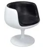 Cadeira Lounge - Cadeira de design branca - Estofada em couro - Genebra image 7