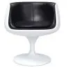 Cadeira Lounge - Cadeira de design branca - Estofada em couro - Genebra image 7