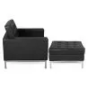 Poltrona de Design com Descanso de Pés - Estofado em Couro Sintético - Konel image 7