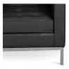 Poltrona de Design com Descanso de Pés - Estofado em Couro Sintético - Konel image 7