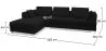 Chaise longue com 3 lugares - Estofado em tecido - Boretti image 7