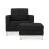 Poltrona de Design com Descanso de Pés - Estofado em Caxemira - Konel image 7