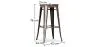 Banqueta de Design Industrial - Madeira & Aço - 76cm - Stylix image 7