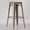 Banqueta de Design Industrial - Madeira & Aço - 76cm - Stylix image 7
