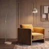 Luminária de Piso Metálica Arqueada com Base Redonda de Mármore – Arko image 7