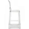 Banco Bar com Encosto - Design Transparente - 75cm - Victoria Queen image 7