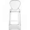Banco Bar com Encosto - Design Transparente - 75cm - Victoria Queen image 7
