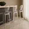 Banco Bar com Encosto - Design Transparente - 75cm - Victoria Queen image 7