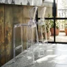 Banco Bar com Encosto - Design Transparente - 75cm - Victoria Queen image 7