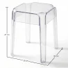 Banco Baixo Transparente - 47cm - Victoria Queen image 7
