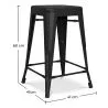 Banco Bar - Design Industrial - Aço Mate - 60cm - Stylix image 7