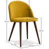 Cadeira de jantar - Estofada em tecido - Estilo escandinavo - Evelyne image 7