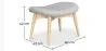 Otomano estofado em linho - Design escandinavo - Madeira - Kontor image 7