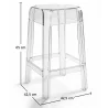 Banco com design transparente - 65cm - Victoria Queen image 7