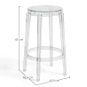 Banco de Design Transparente - 65cm - Arthur image 7