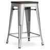 Banco Bar - Design Industrial - Madeira e Aço - 60cm -Stylix image 7