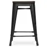 Banco Bar - Design Industrial - Madeira e Aço - 60cm -Stylix image 7