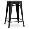 Banco Bar - Design Industrial - Madeira e Aço - 60cm -Stylix image 7