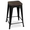 Banco Bar - Design Industrial - Madeira e Aço - 60cm -Stylix image 7