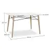 Mesa de jantar retangular - Design escandinavo - Madeira - Deswick image 7