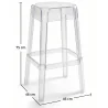 Banqueta Design Transparente - 75cm - Victoria Queen image 7