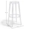 Banco de Design Transparente - 75cm - Arthur image 7