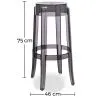 Banqueta Design Transparente - 75cm - Victoria Queen image 7