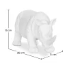  Figura Decorativa Rinoceronte - Branco Fosco - Rhyn image 7