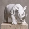  Figura Decorativa Rinoceronte - Branco Fosco - Rhyn image 7