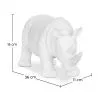  Figura Decorativa Rinoceronte - Branco Fosco - Rhyn image 7