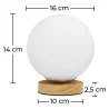Lâmpada de Mesa - Lâmpada de Sala de Estar em Desenho de Globo - Mon image 7